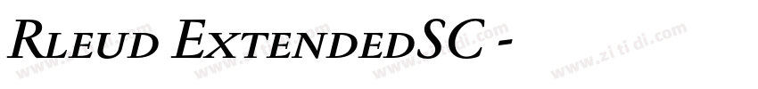 Rleud ExtendedSC 字体转换